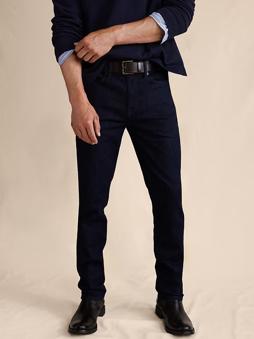 BANANA REPUBLIC SLIM LUXE TRAVELER JEAN DARK BLUE